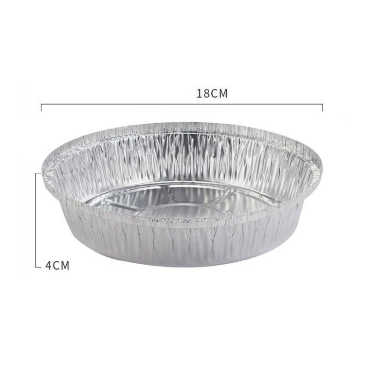 50 PCS / Set Thickened Circular Baking Tray Grilled Meat Paper, Specification:  7 inch(Silver White)