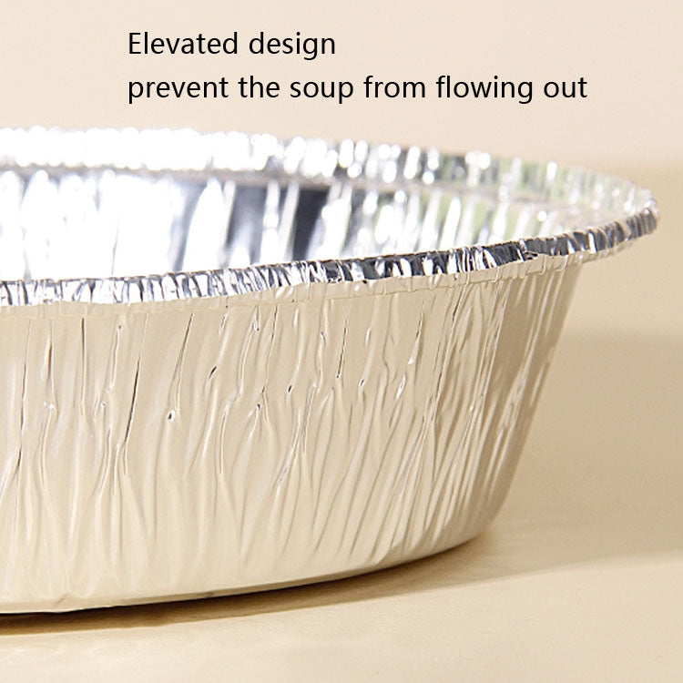 50 PCS / Set Thickened Circular Baking Tray Grilled Meat Paper, Specification:  7 inch(Silver White)