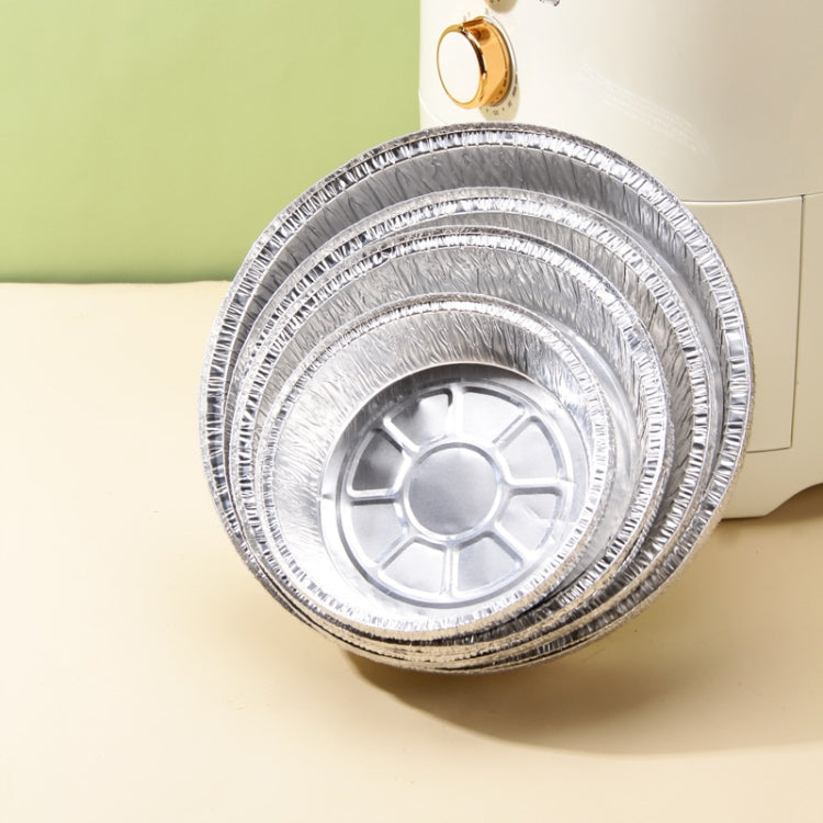 50 PCS / Set Thickened Circular Baking Tray Grilled Meat Paper, Specification: 8 inch(Silver White)