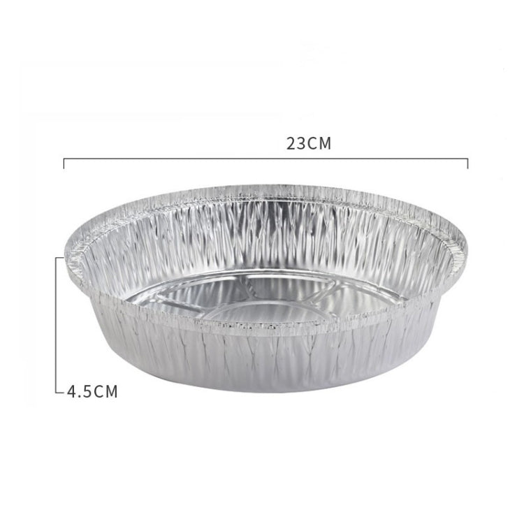 50 PCS / Set Thickened Circular Baking Tray Grilled Meat Paper, Specification: 9 inch(Silver White)