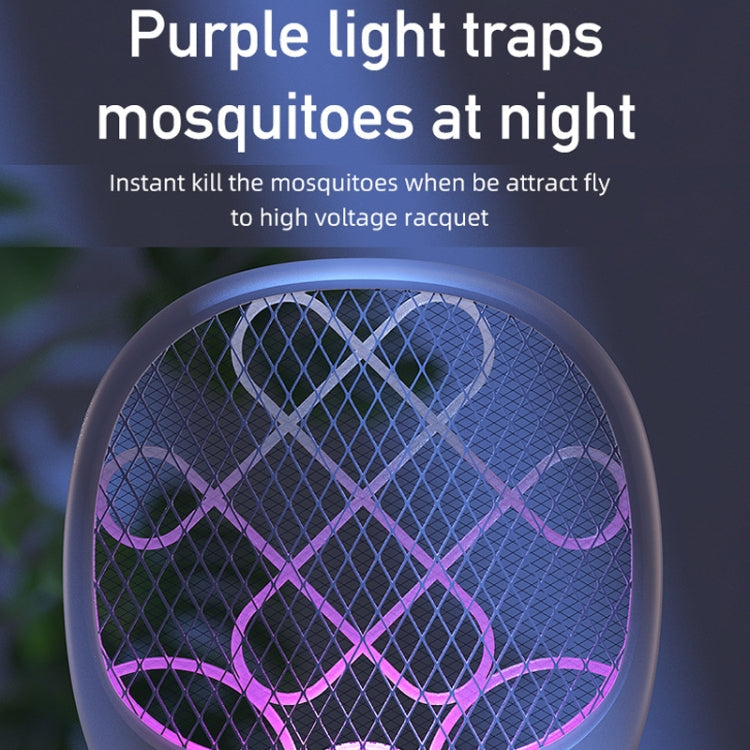 Dp-3 Folding Mosquito Bat Household Shock Physiothery Mosquito Lamp(White)