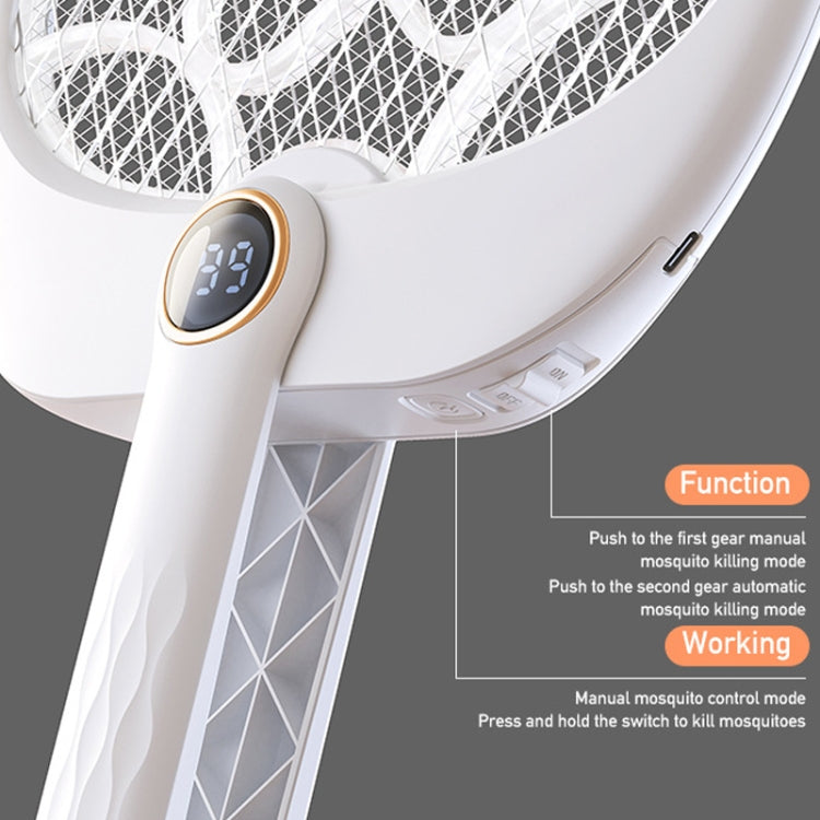 Dp-3 Folding Mosquito Bat Household Shock Physiothery Mosquito Lamp(White)