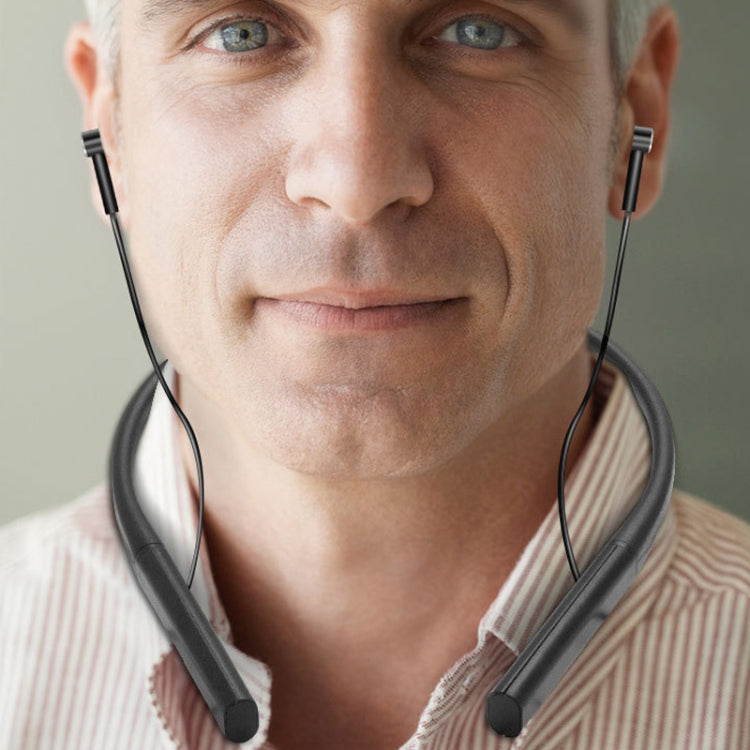 Hanging Neck Hearing Aids Old People Voice Amplifier In-ear Hearing Aid Headphones(Black)