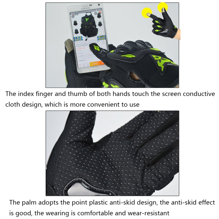 MOTOCENTRIC 13-MC-010 Touch Screen Motorcycle Breathable Gloves, Specification: M