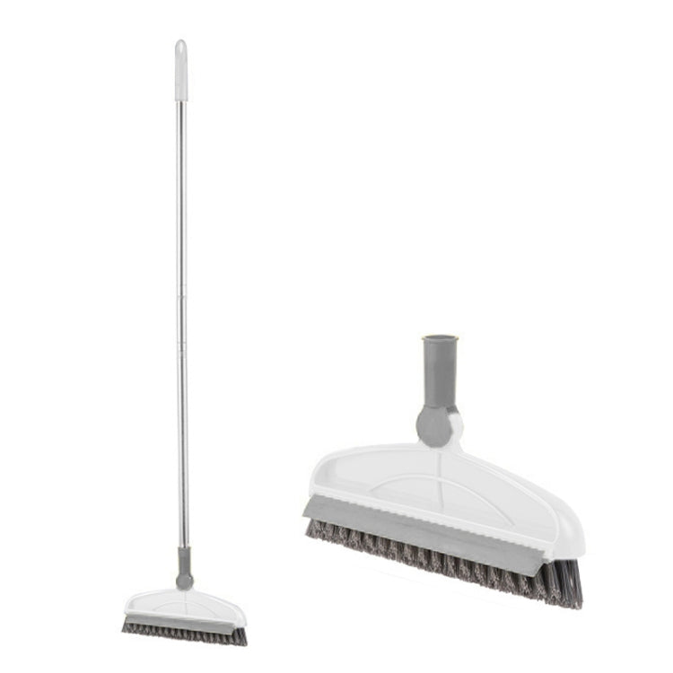 2 PCS  Hard Bristle Crevice  Brush Long Handle Floor Brush Wiper,Style: 2-section Rod