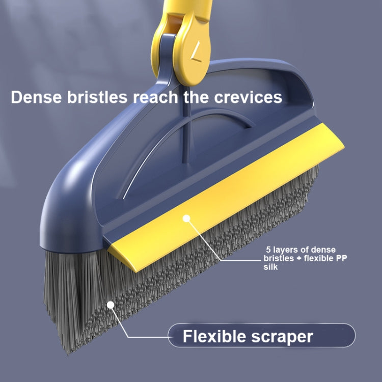 2 PCS  Hard Bristle Crevice  Brush Long Handle Floor Brush Wiper,Style: 2-section Rod