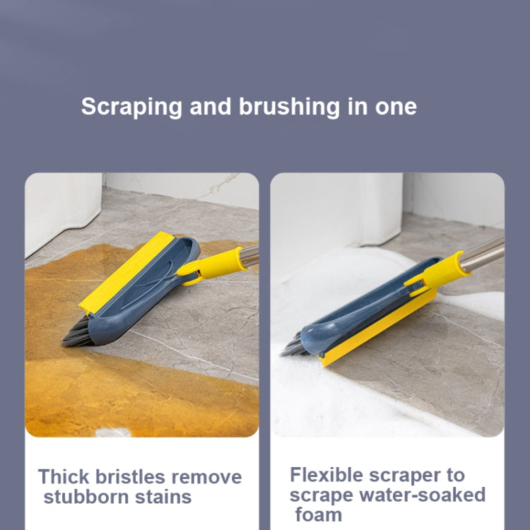 Hard Bristle Crevice  Brush Long Handle Floor Brush Wiper,Style: 3-section Rod