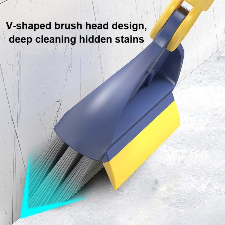 Hard Bristle Crevice  Brush Long Handle Floor Brush Wiper,Style: 3-section Rod
