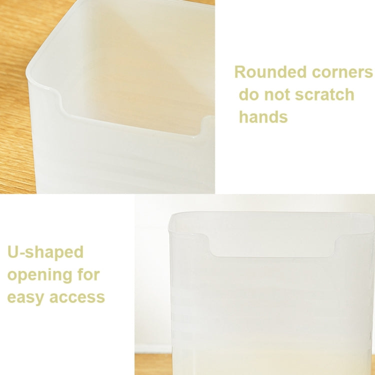 3 PCS Refrigerator Side Door Storage Box Food Classification Fresh-keeping Box(Matte Transparent)