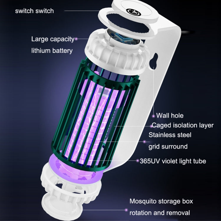 USB Mosquito Killer Lamp Home Outdoor Dormitory Silent Mosquito Killer, Style: Dircet Charging Version(Gray)