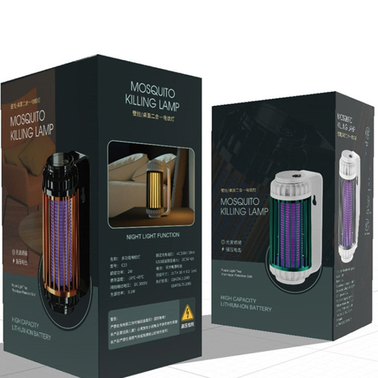 USB Mosquito Killer Lamp Home Outdoor Dormitory Silent Mosquito Killer, Style: Charging Version(Ink Green)
