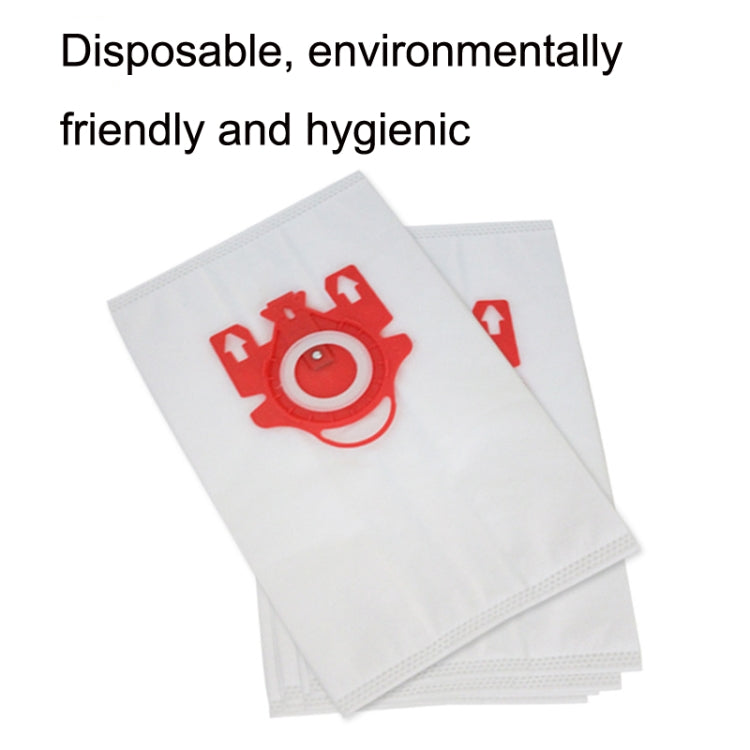 4 PCS Double Layer non-woven Dust Bag For Miele FJM Series Vacuum Cleaner Accessories(Red)