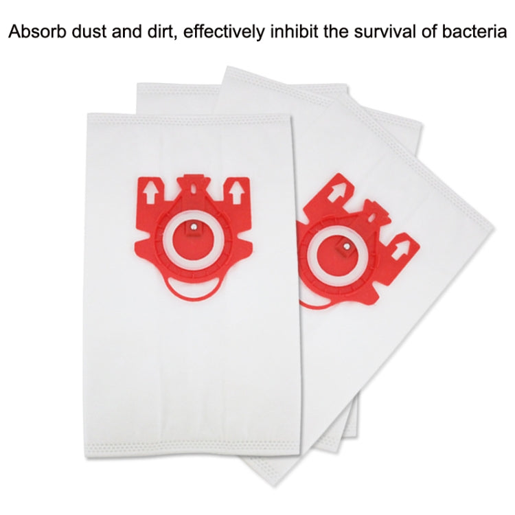 4 PCS Double Layer non-woven Dust Bag For Miele FJM Series Vacuum Cleaner Accessories(Red)