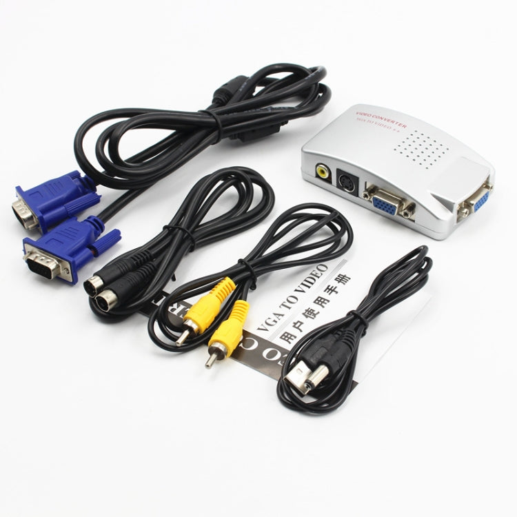 PC to TV/ VGA to AV Video Converter(White)