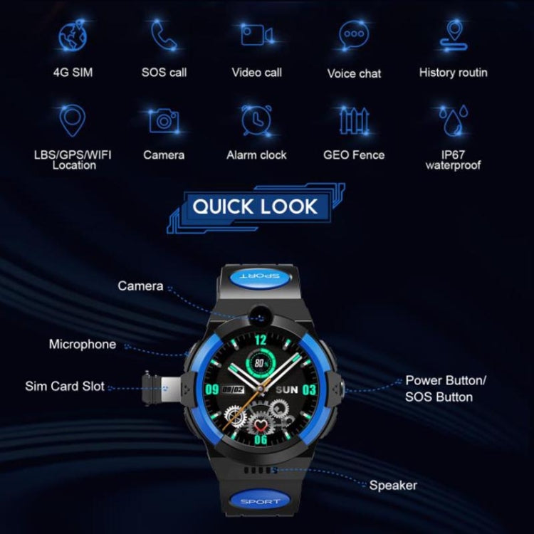 LT32 European Edition 4G Waterproof Touch Video Photograph GPS Children Phone Smart Watch