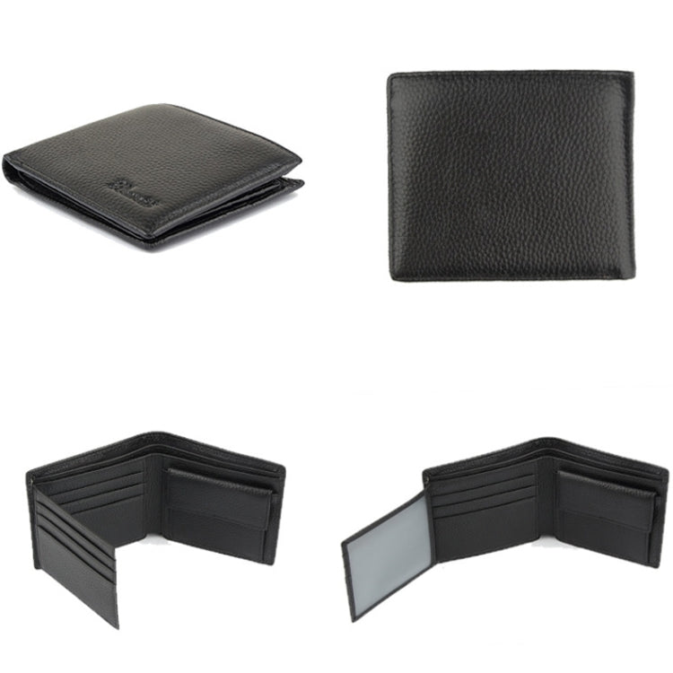 965004 RFID Anti-theft First Layer Cowhide Coin Purse Men Wallet