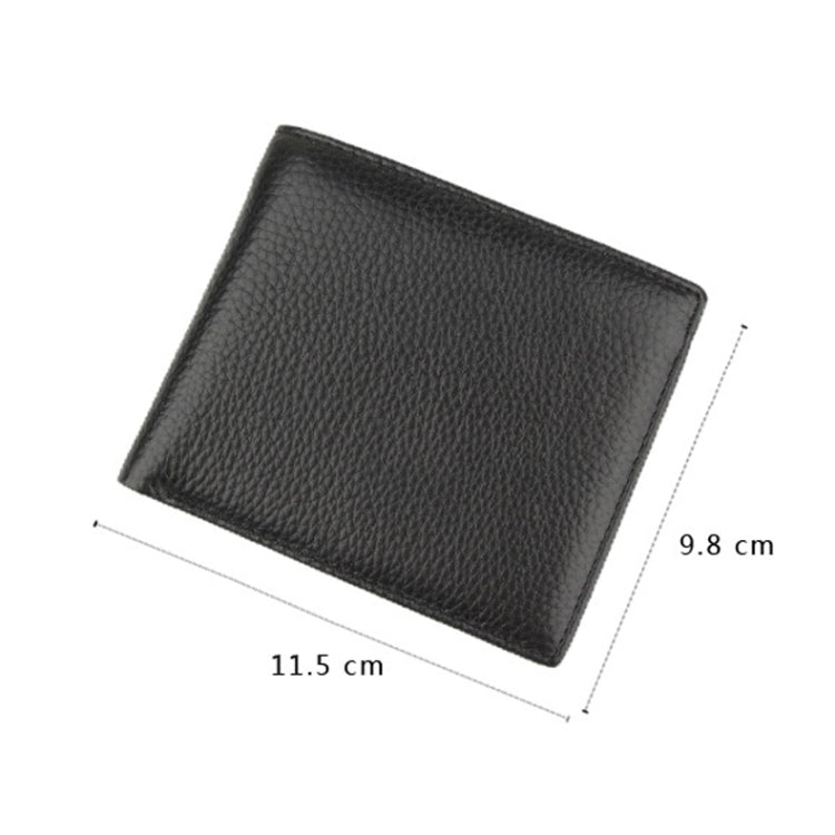 965004 RFID Anti-theft First Layer Cowhide Coin Purse Men Wallet