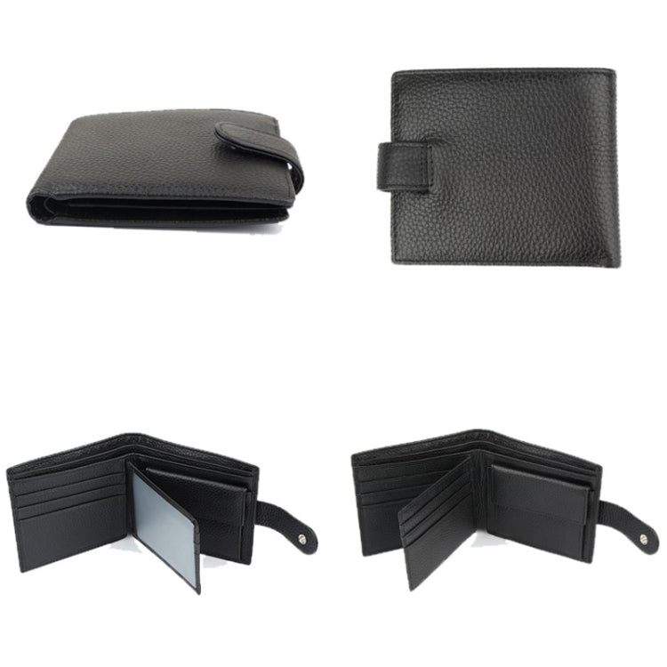 965006 RFID Anti-Theft Men Leather Wallet Cow Skin Purse Card Package