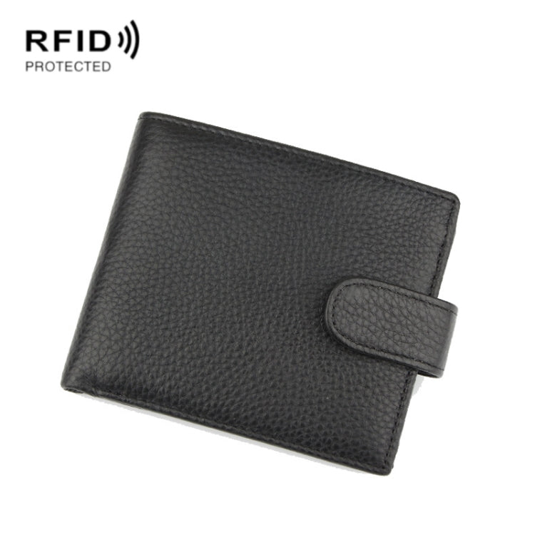 K-8020 RFID Anti-Theft Men Leather Wallet Cow Skin Purse Card Package