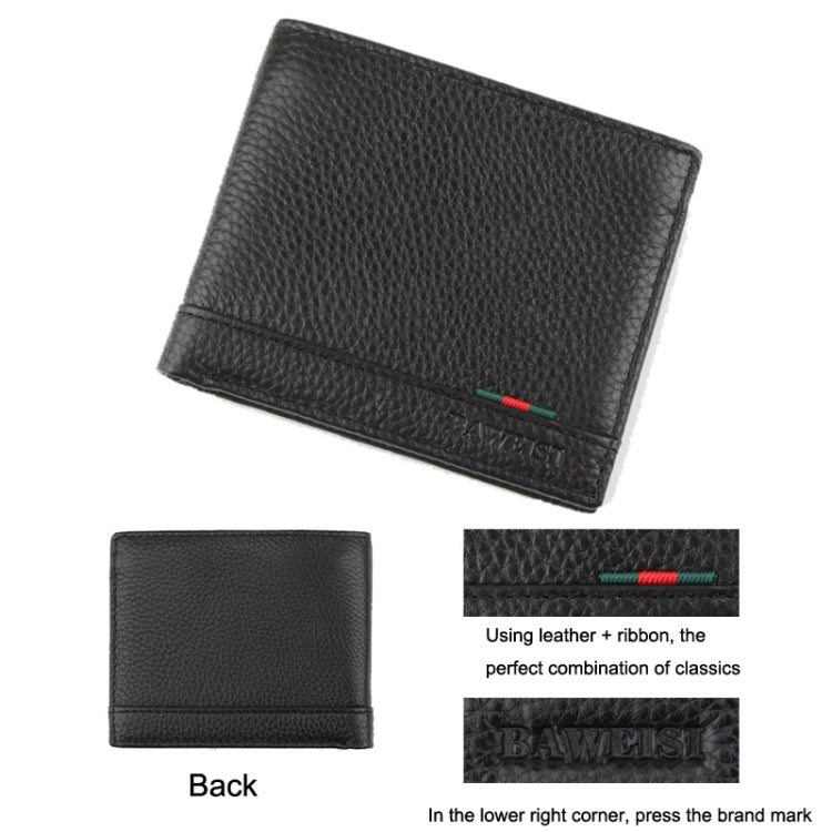 Baweisi A-6513-1 Men Casual Short RFID Wallet Multifunctional Card Holder