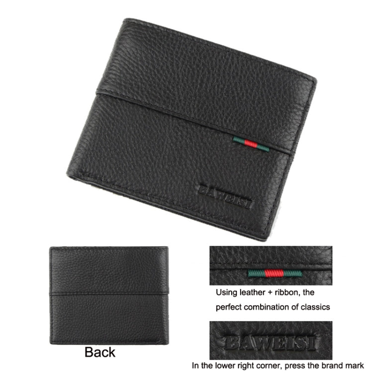 Baweisi A-6557-1 Men Casual Short RFID Wallet Multifunctional Card Holder