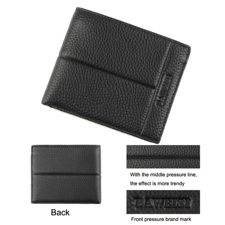 Baweisi A-65104-1 Men Casual Short RFID Wallet Multifunctional Card Holder