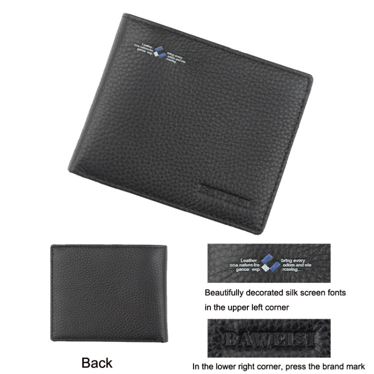 Baweisi A-6514-1 Men Casual Short RFID Wallet Multifunctional Card Holder