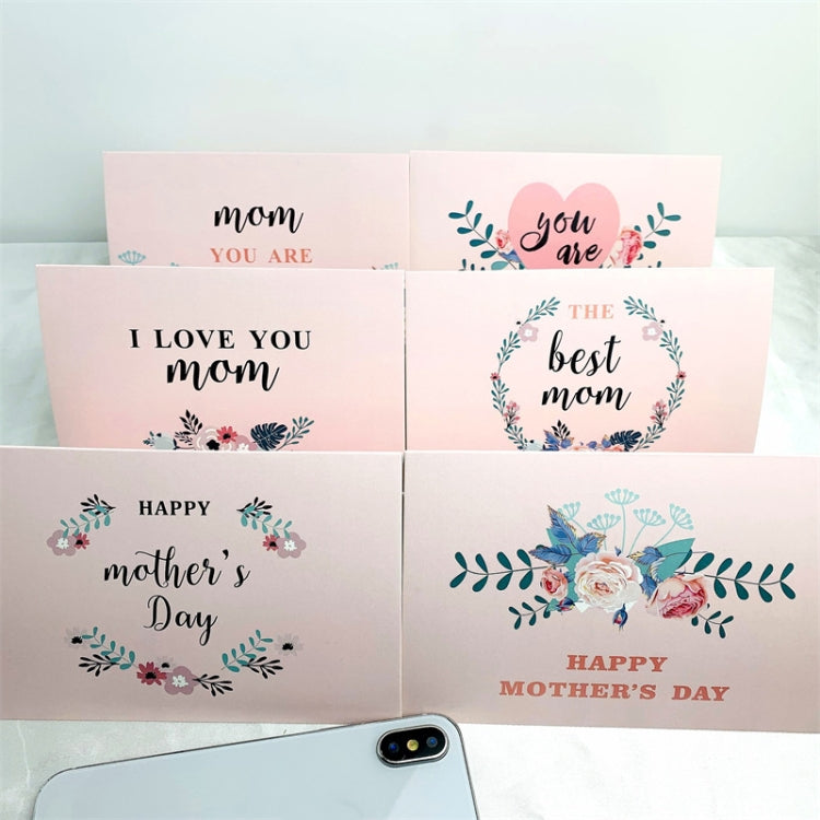 24 PCS Flower Pattern Mothers Day Card with Envelope(10x15cm)