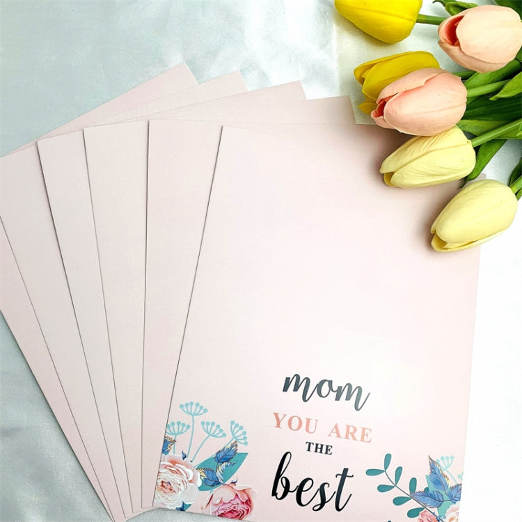 24 PCS Flower Pattern Mothers Day Card with Envelope(10x15cm)