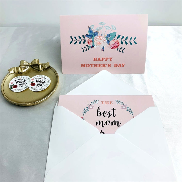 24 PCS Flower Pattern Mothers Day Card with Envelope(10x15cm)