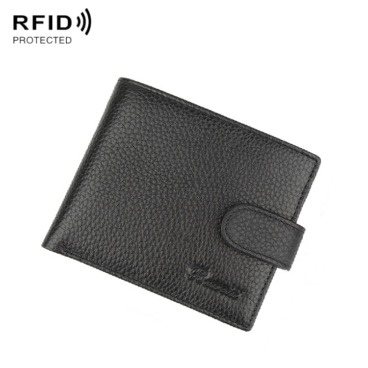 965020 Anti-Magnetic Anti-Theft RFID Short Business Men Wallet