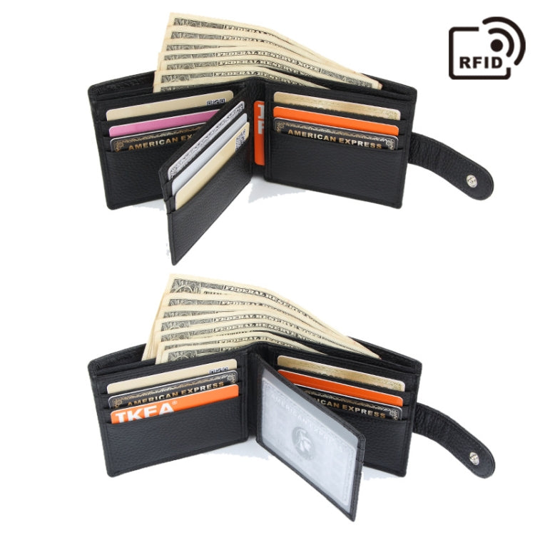965020 Anti-Magnetic Anti-Theft RFID Short Business Men Wallet