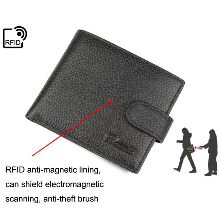 965020 Anti-Magnetic Anti-Theft RFID Short Business Men Wallet