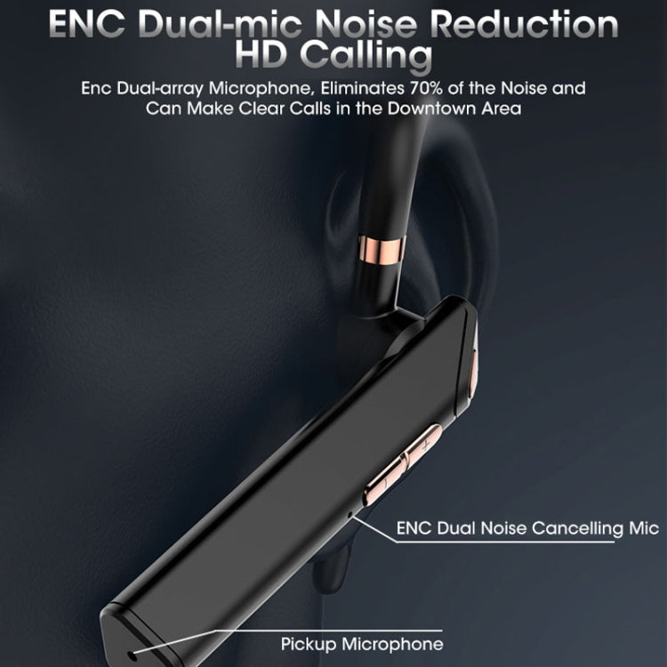 Bluetooth ENC Call Noise Reduction Hanging Earphones, Style: Qualcomm Chip Single Earphone