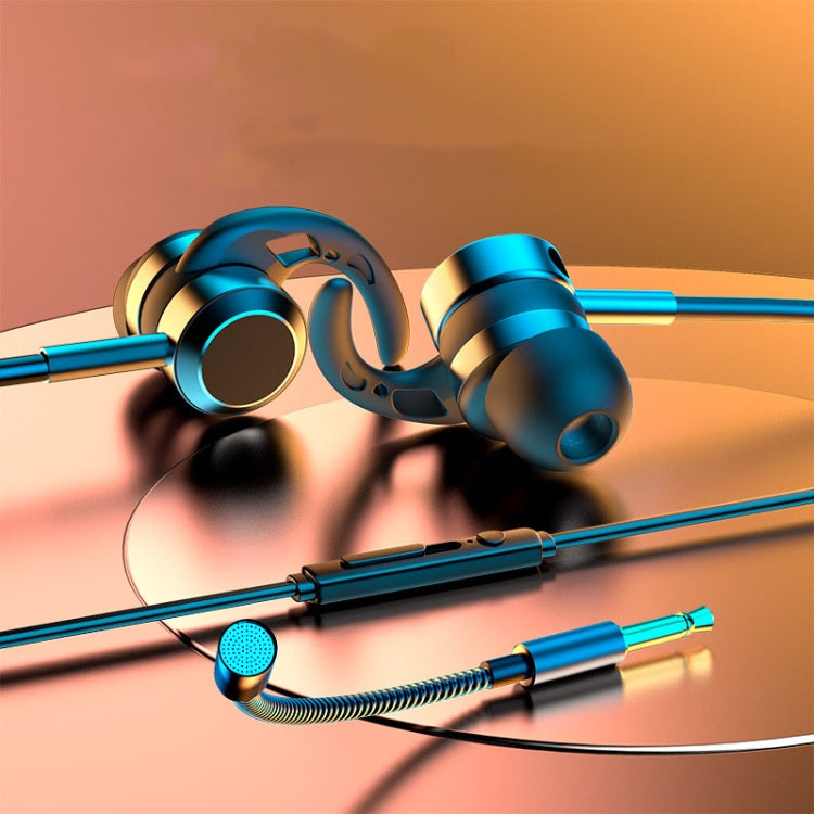 Heavy Bass Metal Wired Double Microphone Electric Versus Headphones, Colour: 3.5mm Interface