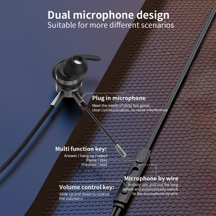 Heavy Bass Metal Wired Double Microphone Electric Versus Headphones, Colour: Type-C Interface