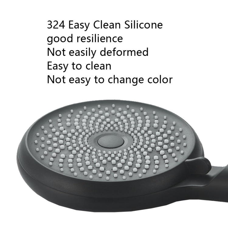 Home Handheld Silicone Supercharged Shower Nozzle, Style: Silver