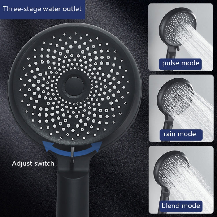 Home Handheld Silicone Supercharged Shower Nozzle, Style: White+Soft Tube+Space Aluminum Seat