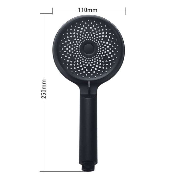 Home Handheld Silicone Supercharged Shower Nozzle, Style: Silver+Soft Tube+Space Aluminum Seat