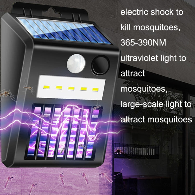 Solar LED Mosquito Lamp Home Mosquitoper Outdoor Garden  Mosquito Repellent(Black)