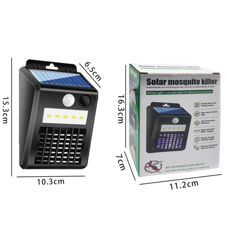 Solar LED Mosquito Lamp Home Mosquitoper Outdoor Garden  Mosquito Repellent(Black)