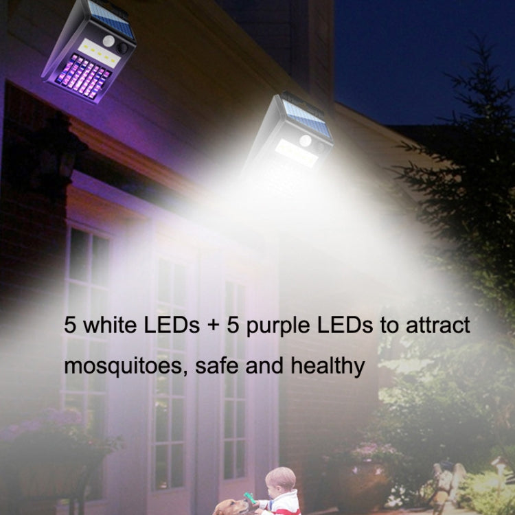 Solar LED Mosquito Lamp Home Mosquitoper Outdoor Garden  Mosquito Repellent(Black)