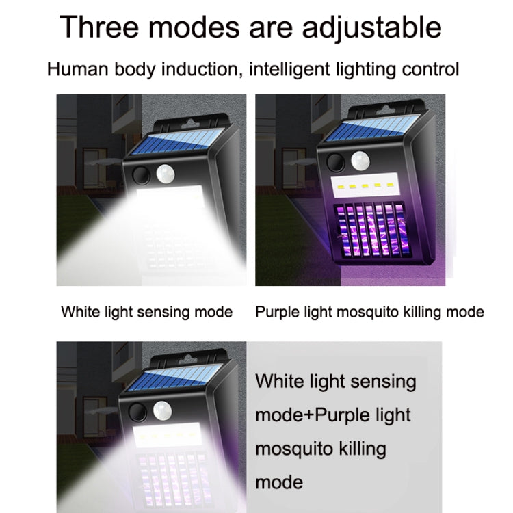 Solar LED Mosquito Lamp Home Mosquitoper Outdoor Garden  Mosquito Repellent(Black)