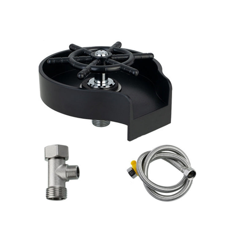 Automatic Faucet High Pressure Spray Washer, Style: Black+Soft Hose+G9/16 Three-way