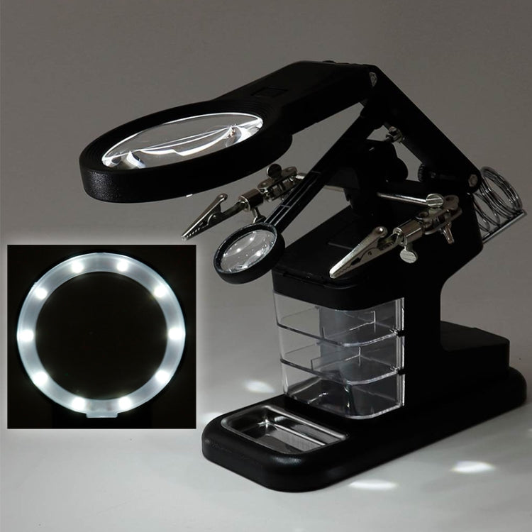 Desktop Multifunctional Chip Welding Repair Inspection Magnifying Glass with LED Light