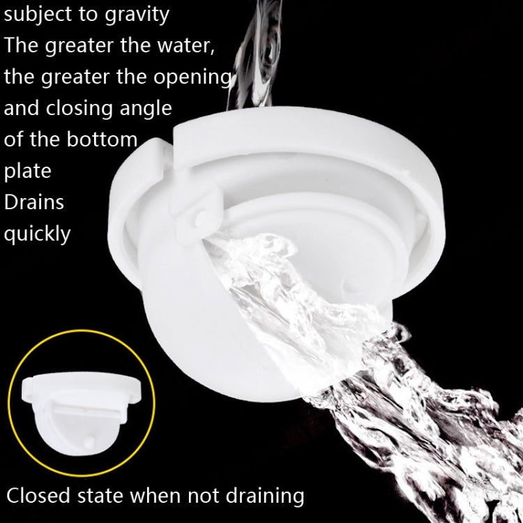 Household Deodorant Washbasin Water Pipe, Style: D White Flap No Basket With Overflow
