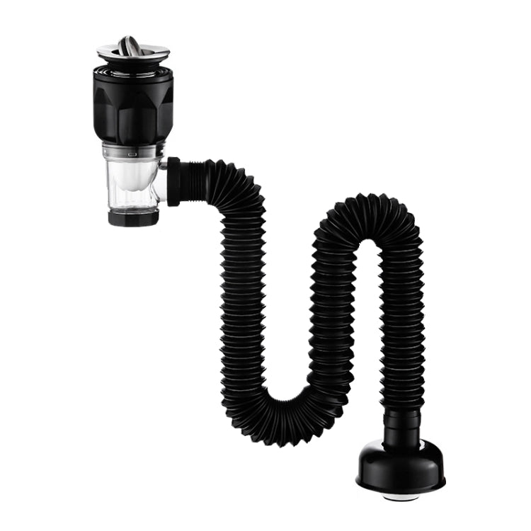Household Deodorant Washbasin Water Pipe, Style: G Black Flap Universal