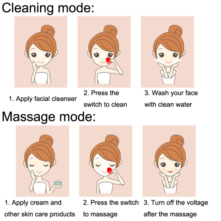 2 PCS Mini Silicone Cleansing Instrument Washing Face Brush
