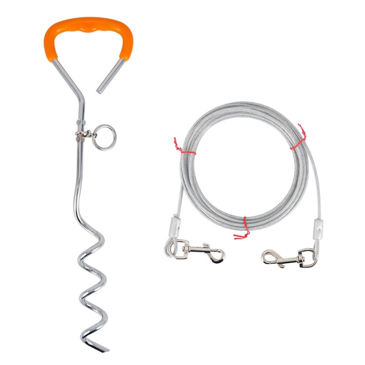 Outdoor Pet Leash Stainless Steel Ground Nail Fixing Bolt, Specificationï¼š Upgrade + Wire Rope