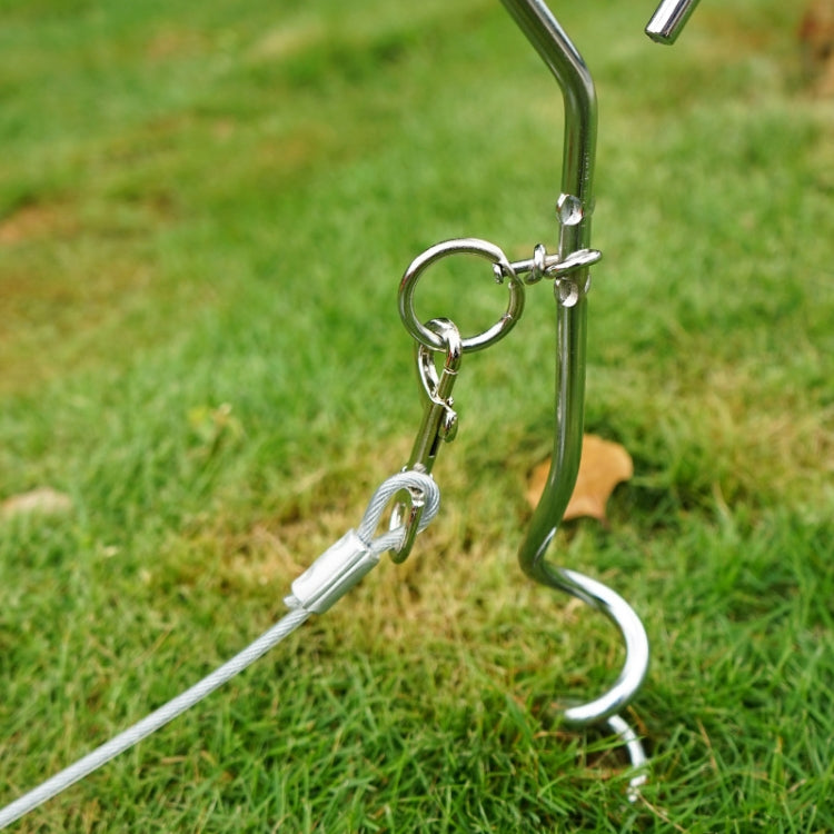 Outdoor Pet Leash Stainless Steel Ground Nail Fixing Bolt, Specificationï¼š Upgrade + Wire Rope